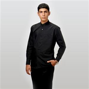 پیراهن مشکی  مردانه یقه دیپلمات 