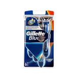 خودتراش ژیلت مدل Blue 3 بسته 6 تایی  Gillette Blue3 Razor Pack Of 6