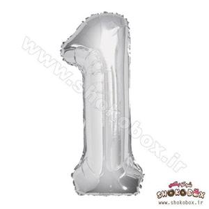 بادکنک عددی فویلی نقره ای 1