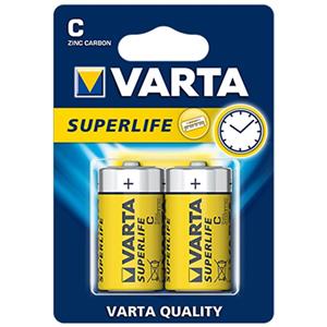 باتری C وارتا مدل Super Life بسته 2 عددی Varta Super Life C Battery Pack of 2