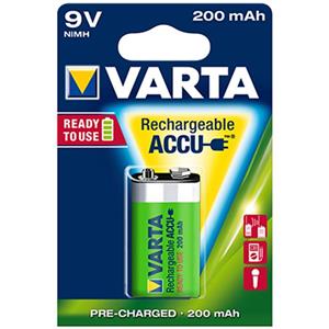 باتری کتابی قابل شارژ وارتا مدل 56722 ظرفیت 200 میلی آمپر ساعت Varta 56722 Rechargeable 9V Battery 200mAh