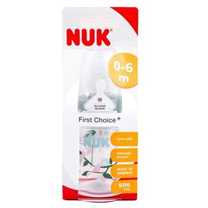 شیشه شیر طلقی 150 میل طرح دار First Choice ناک Nuk 