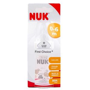 شیشه شیر طلقی 150 میل طرح دار First Choice ناک Nuk 