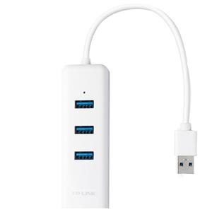 هاب USB 3.0 سه پورت و کارت شبکه تی پی-لینک مدل UE330 TP-Link UE330 3 Ports USB 3.0 Hub And Network Adapter