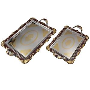 سینی سلوین کد 650  زرشکی بسته 2 عددی