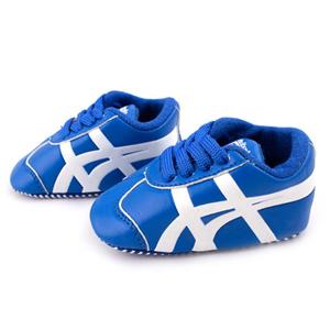 پاپوش پسرانه آبی با خط سفید بندی Onitsuka 