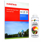 Hartwii  glossy paper A4 size,  180 g, 20Sh کاغذ های گلاسه هارتوی سایز A4 وزن 180 گرم 20 برگ دوطرفه