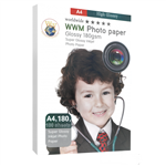 WW Super glossy paper A4 size,  180 g, 100Sh