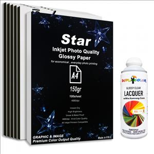  کاغذ فتوگلاسه استار سایز A4 وزن 150 گرم 100 برگ