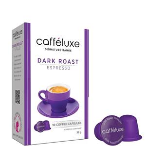 کپسول نسپرسو کافه لوکس 4 جعبه مدل  Espresso Dark Roast Caffeluxe Espresso Dark Roast Nespresso  Pack Of 4  Boxes -40 Capsules