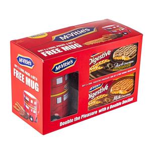 بیسکوییت دایجستیو با روکش شکلات مک ویتیز به همراه ماگ Mc Vities Chocolate Digestive With Mug 