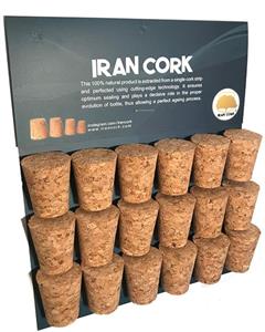 درب بطری چوب پنبه مدل 18-24 - بسته 20 عددی cork stoppers natural size 24-18 mm