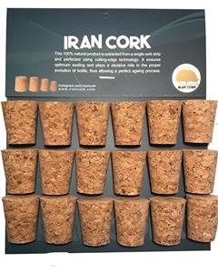 درب بطری چوب پنبه مدل 18 24 بسته 20 عددی cork stoppers natural size mm 