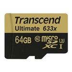 Transcend MicroSDHC Class 10 UHS-I U3 633x Memory Card 64GB