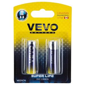 باتری قلمی ویوو مدل Super Life R6 بسته 2 عددی VEVO Super Life R6 AA Battery Pack of 2