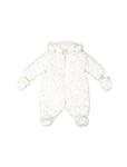 کاپشن سرهمی طرح دار نوزادی دخترانه Baby Girl Overall Winter Jacket