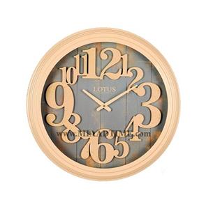 ساعت دیواری فلزی صفحه چوبی برجسته مدل وستلیک WESTLAKE 16015 