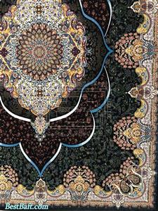 فرش کاشان پانیذ سرمه ای 700 شانه