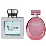 Sclaree Violet Eau De Parfum For Women 75ml With Sclaree Silver Eau De Parfum For Men 105ml