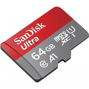 کارت حافظه microSDXC سن دیسک مدل Ultra  کلاس10 و A1 استاندارد UHS-I U1 سرعت 100MBps 667X همراه با آداپتور SD ظرفیت 64 گیگابایت