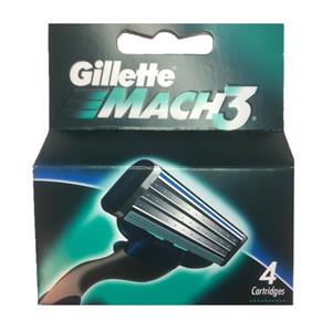 تیغ یدک ژیلت مدل مچ تری بسته 4 عددی Gillette Mach 3 Blades Pack of 