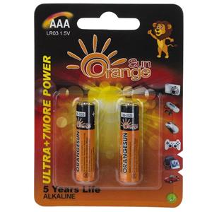 باتری نیم قلمی اورنج سان مدل Alkaline Ultra 7 More بسته 2 عددی Orangsun Alkaline Ultra 7 More AAA Battery Pack of 2