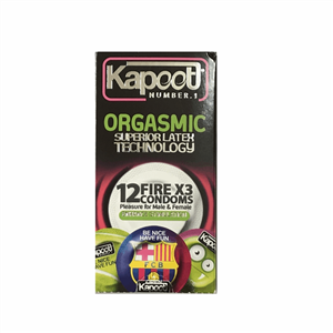 کاندوم خاردار کاپوت مدل Orgasmic بسته 12 عددی kapoot orgasmic condoms 12pcs