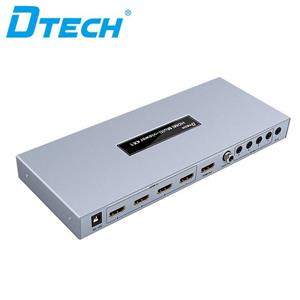 سوئیچ HDMI چند تصویره 4به1 دی تک مدل DTECH DT 7056 4X1 QUAD MULTI VIEWER WITH IR 