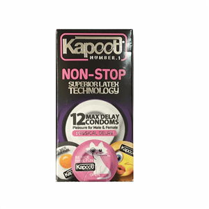 کاندوم تاخیری کاپوت مدل Non Stop بسته 12 عددی kapoot non stop condoms 12pcs