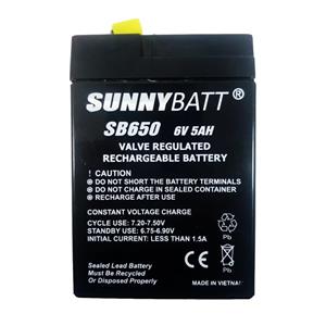 باتری 6 ولت 5 آمپر سانی بت مدل SB650 SunnyBatt SB650 6V 5Ah Battery