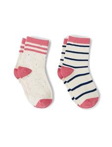 جوراب نخی طرح دار دخترانه بسته 2 عددی Girls Cotton Patterned Socks Pack Of 2 