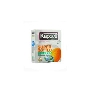 کاندوم کاپوت مدل Super Dotted And Ribbed بسته 3  عددی Kapoot Super Dotted And Ribbed Condoms 3 PSC