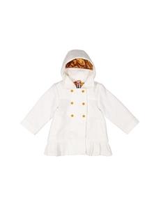 پالتو نخی یقه برگردان نوزادی دخترانه Baby Girls Cotton Turnover Collar Coat