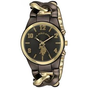 ساعت زنانه یو اس پولو 40177 طلایی قهوه ای U.S. Polo Assn. Women s USC40177 Gold Tone and Brown Watch