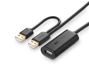 کابل افزایش طول یو اس بی یوگرین Ugreen US137 USB 2.0 Active Extension Cable 10M