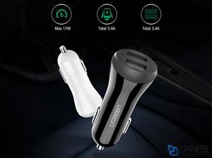 شارژر فندکی یوگرین Ugreen 2 ports Dual-USB Car 