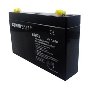 باتری 6 ولت 7.5 آمپر سانی بت مدل SB675 SunnyBatt SB675 6V 7.5Ah Battery