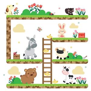 استیکر سالسو طرح بازی حیوانات Salso Animal Games Sticker
