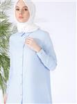 بلوز/ شومیز زنانه آبی روشن ساده   Everyday Basic 358723