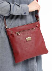 کیف زنانه زرشکی     Pierre Cardin 400828