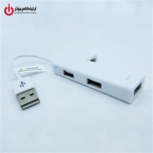 هاب USB 2 سه پورت با تبدیل شبکه فرانت  Faranet 3Port USB 2 Hub With Ethernet