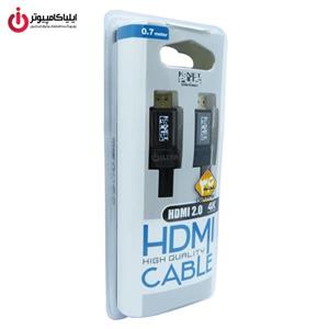 کابل HDMI v2.0 کیفیت 4K برند کی نت پلاس به طول 70 سانتی متر  K-NET PLUS HDMI v.2.0 Cable 70cm