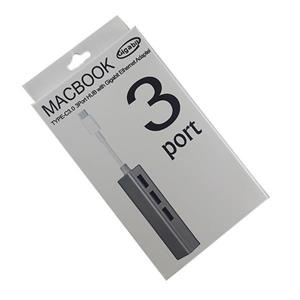 تبدیل Type-c به هاب 3 پورت USB-3 و گیگابیت اترنت