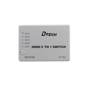 سوییچ HDMI پنج پورت Dtech DT-7021 DTECH DT-7021 5 IN 1 OUT HDMI SWITCH