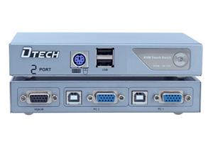 KVM سوئیچ 2 پورت PS2وUSB دی تک مدل DTECH DT-8021 DTECH DT-8021 Semi-Automatic KVM switches 2×1