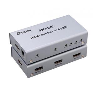 اسپلیتر HDMI 4K چهار پورت Dtech DT-7144 DTECH DT-7144 4K 1 TO 4 HDMI SPLITTER