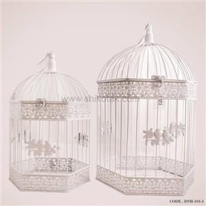 قفس تزئینی چندضلعی دو سایز بزرگ