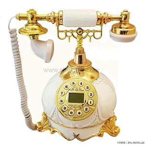 تلفن سلطنتی دکوری طلایی سری 0601 