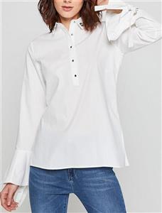 بلوز نخی آستین بلند زنانه Women Cotton Long Sleeve Shirt 