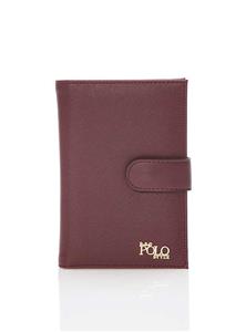 کیف پول زنانه زرشکی     B.f.g Polo Style 413321